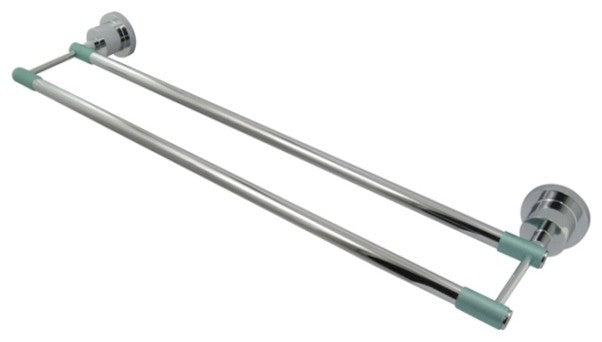 Polished Chrome 24-inch Dual Towel Bar With Neoprene Sleeve Chrome BA8213CDGL