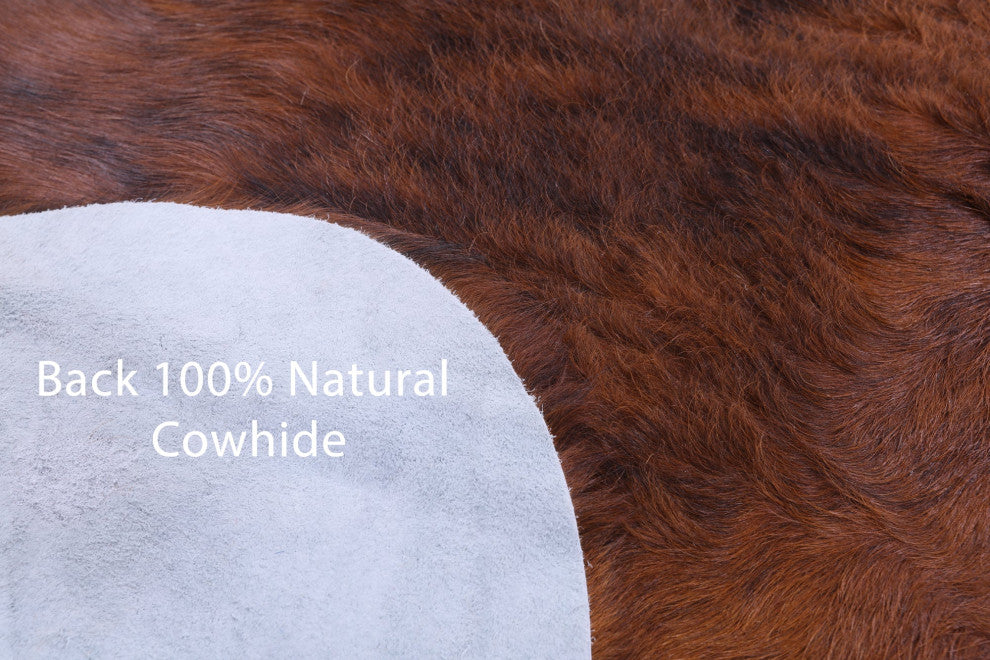 Organic Natural Hair-On Cowhide Area Rug 6' 9" X 5' 11" C1467