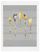 Deny Designs Iveta Abolina Gray Yellow Feathers Art Print