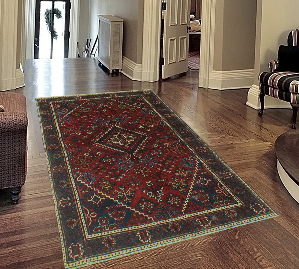 Fine Vintage Distressed Ariannie Red Rug