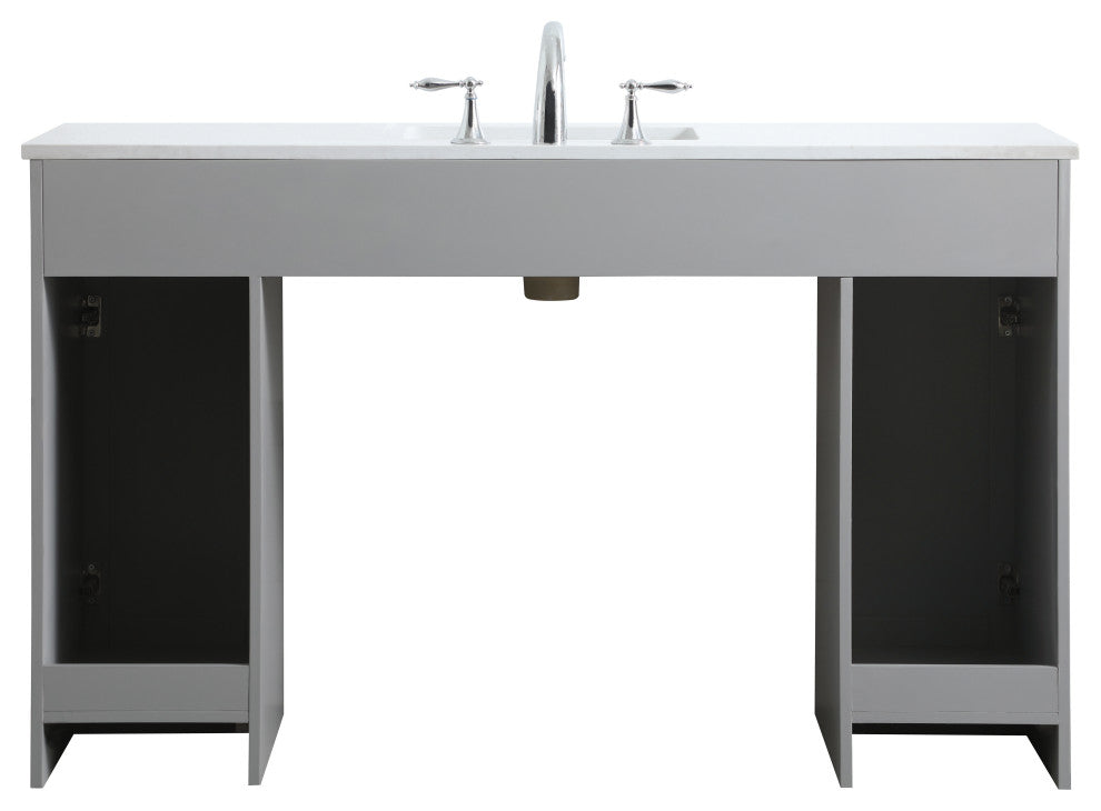 54" ADA Compliant Bathroom Vanity, Gray