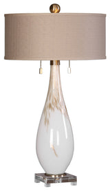 Cardoni White Glass Table Lamp