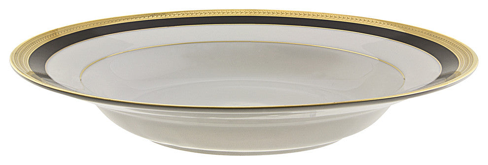 Sahara Black Rim Soup, Set of 6