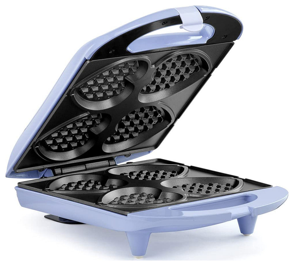 Non-Stick Heart Waffle Maker, Lavender - Makes 4 Heart-Shaped Waffles in Minutes, Lavender