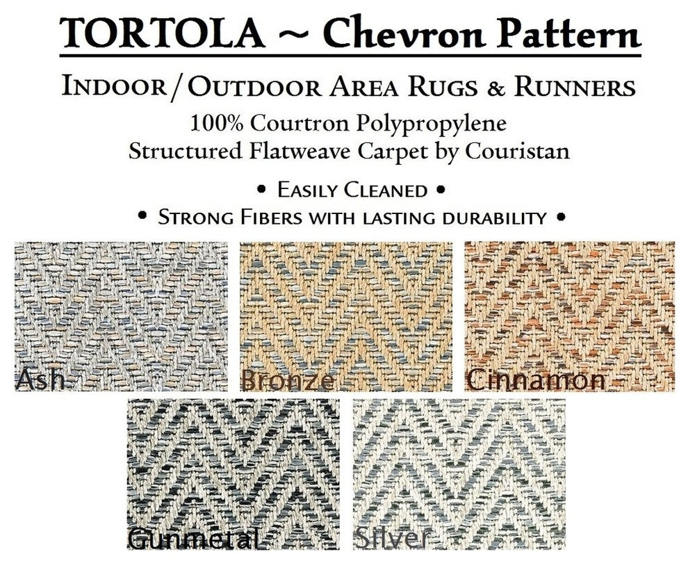 Couristan Tortola Indoor/Outdoor Accent Rugs - 50+ Custom Sizes, Cinnamon, 1 Sample 6"x6"