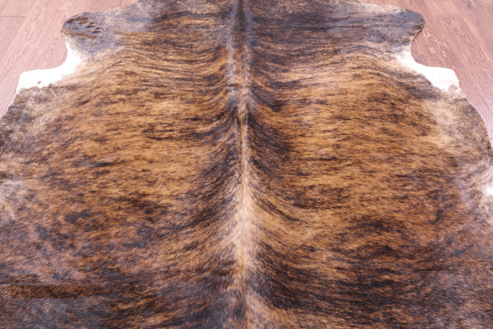 7' 7" X 6' 9" Organic Natural Hair-On Cowhide Area Rug C1615
