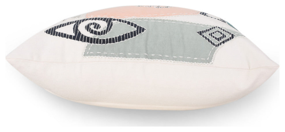 Belize Modern Handcrafted Fabric Pillow Cover, Single