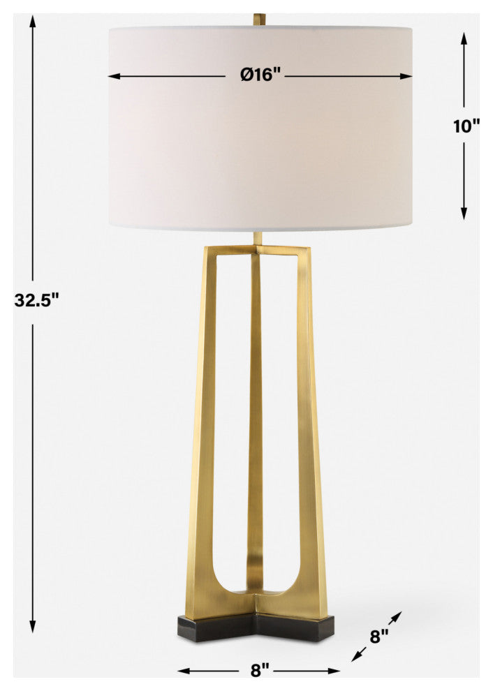 Uttermost 30345 Crossroads 33" Tall Buffet Table Lamp - Brass