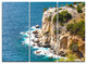 "Rocky Cliff Coast Thassos Greece" Metal Wall Art, 3 Panels, 36"x28"