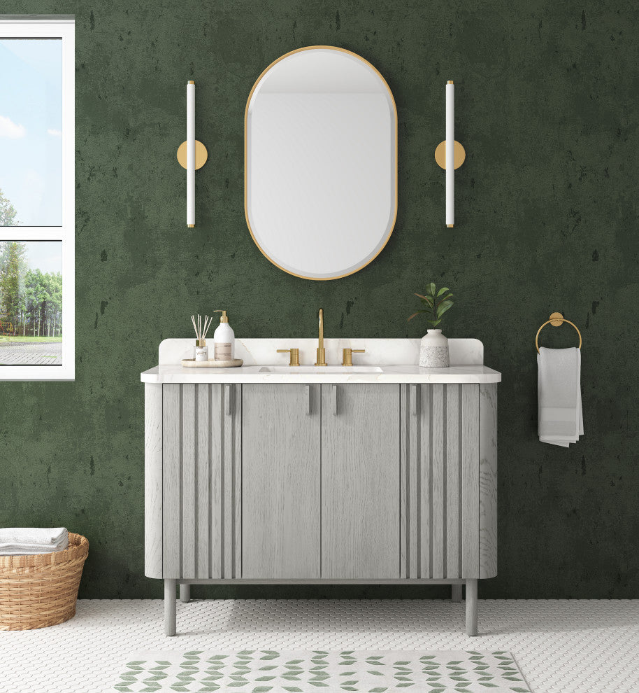 Blakely Vanity Only Collection, Gray Oak, 48
