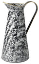 Petite Black and White Textured Jug Vase