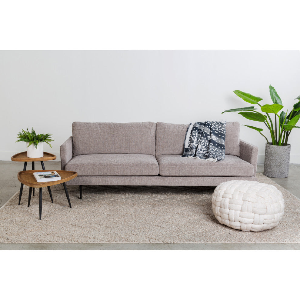 Scandinavian Rollo Rattan Side Table - Natural
