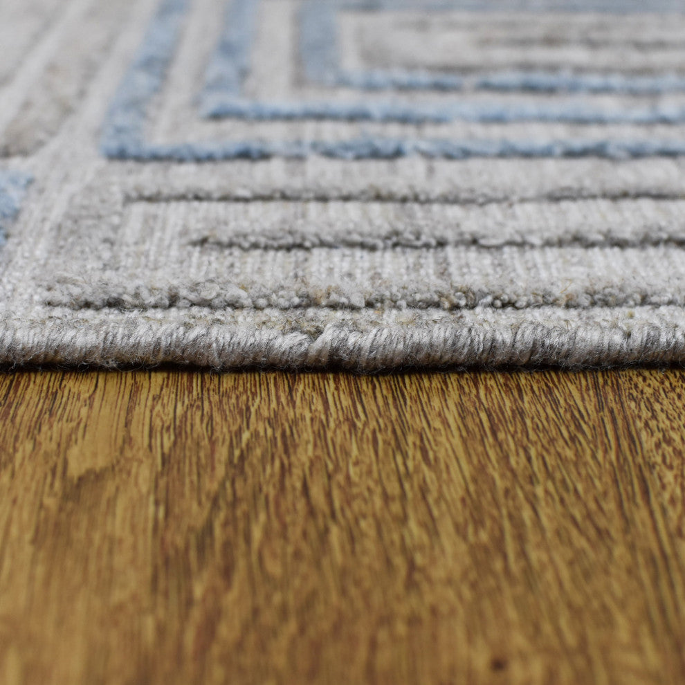 HAND WOVEN FLAT WEAVE KILIM POLYESTER RUGS -Rectangle,Ivory Multicolor,Geometric, [Rectangle] 6'x9'
