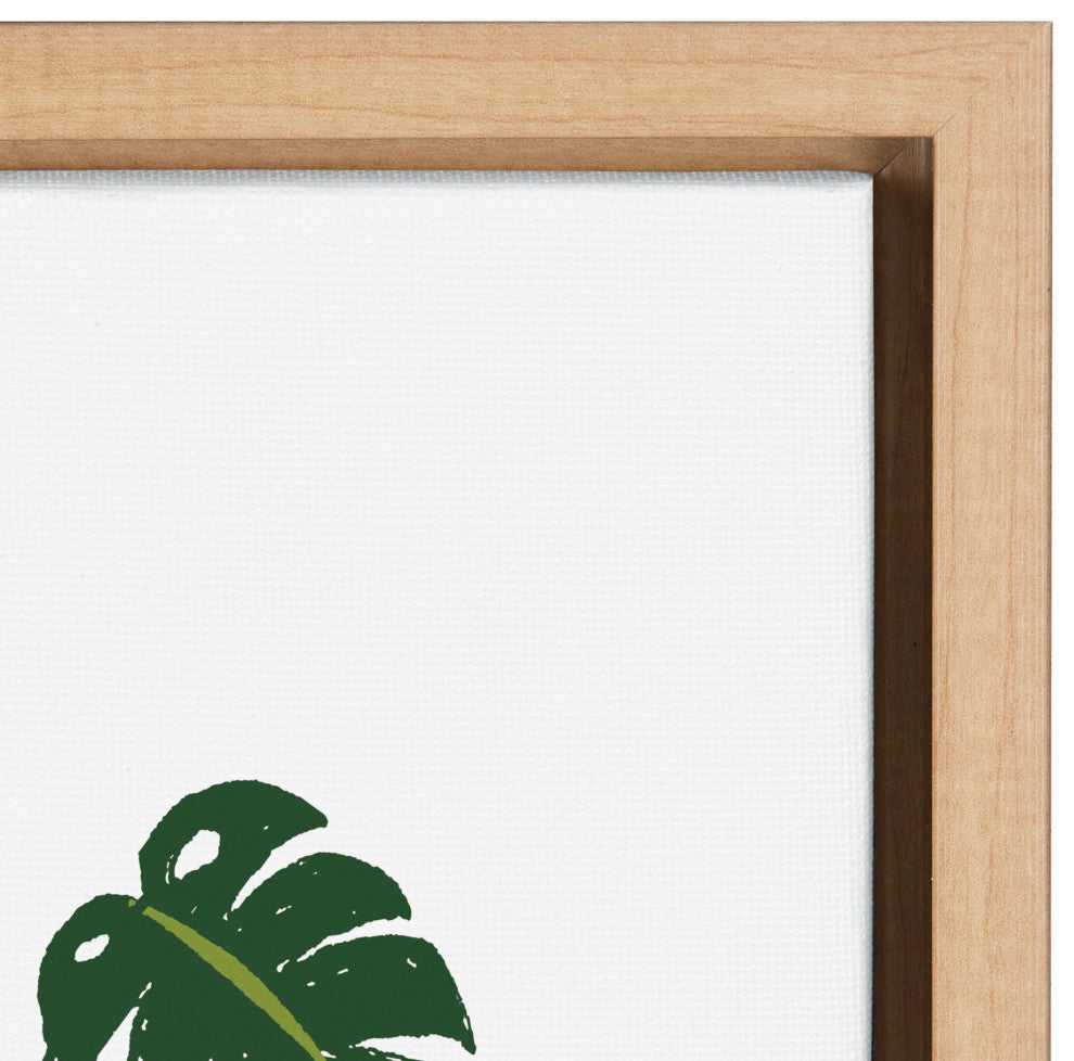 Sylvie Plant Play Framed Canvas by Duchess Plum, Natural 23x33
