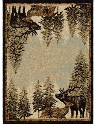 Lodge King Timberland Multi Lodge Area Rug, 7'10"x9'10"