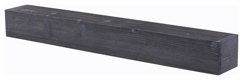 Weathered Beam Mantel, Gray, 60"