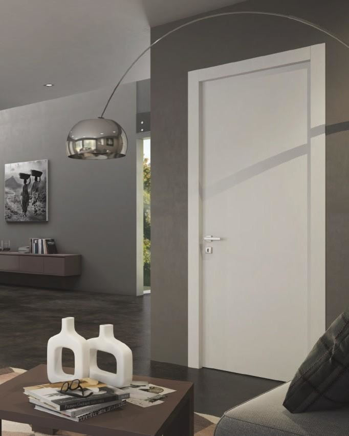Interior Solid Interior Door & Hardware | Planum 0010 White Silk | Modern Flush,