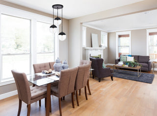 Midcentury Modern Black And Clear 3-Light Pendant