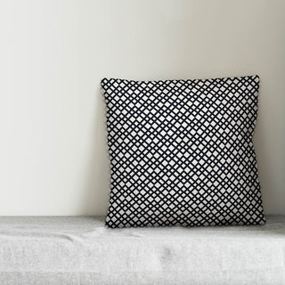 Navy Lattice Pattern Throw Pillow, 20"x20"