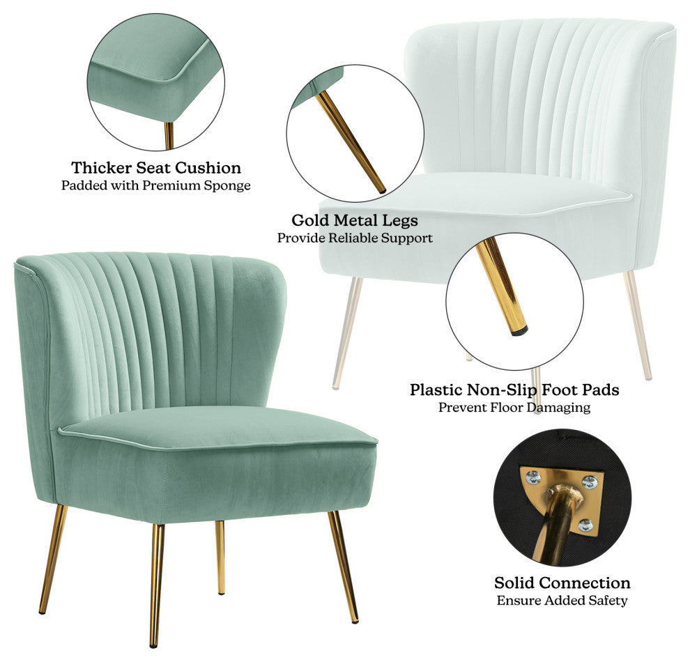 Velvet Accent Dining Chair, Sage