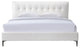 Safavieh Couture Rexsie Tufted Headboard Bed, Ivory/Black, Queen