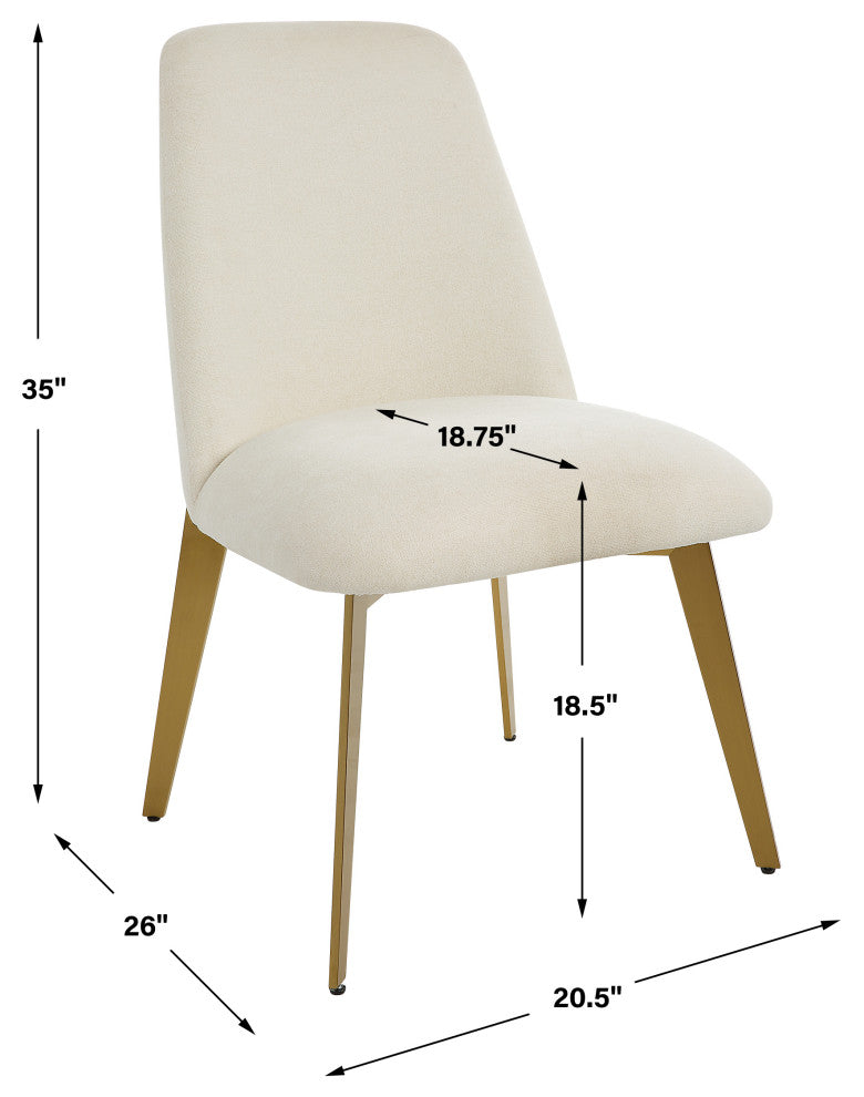 Uttermost Vantage Off White Fabric Dining Chair