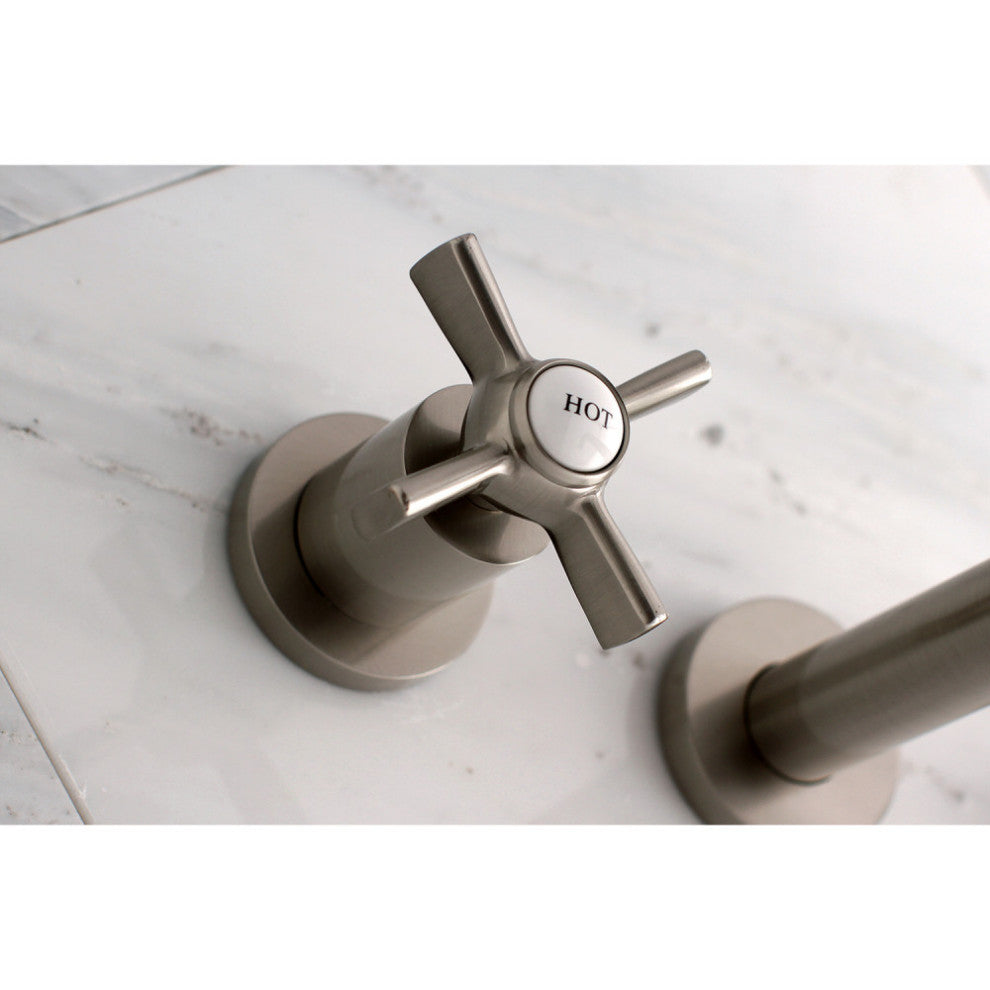 KS8028ZX Two-Handle Wall Mount Tub Faucet, Brushed Nickel