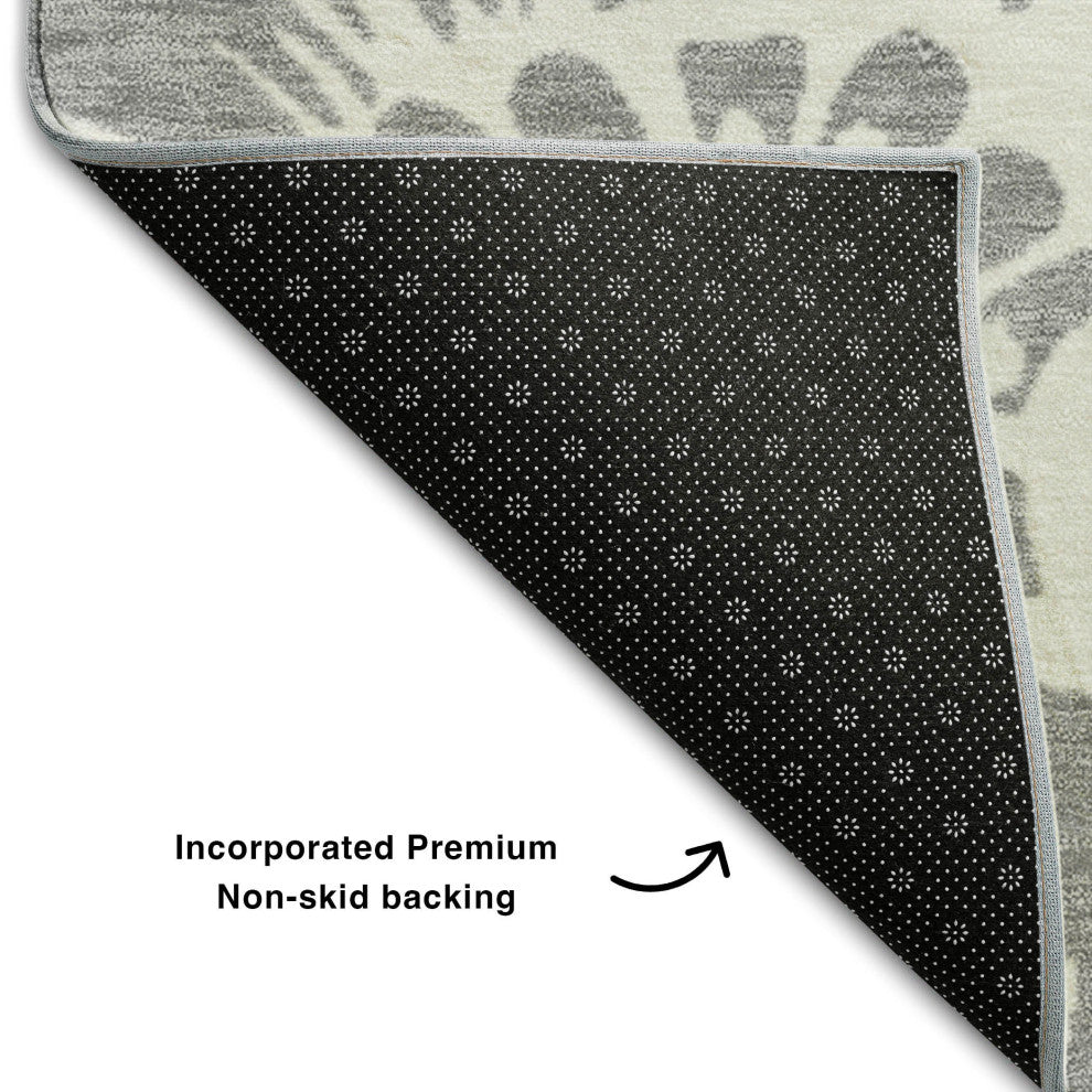 Premium Machine Washable Mayfield AMF551 Gray 3' x 5' Rug