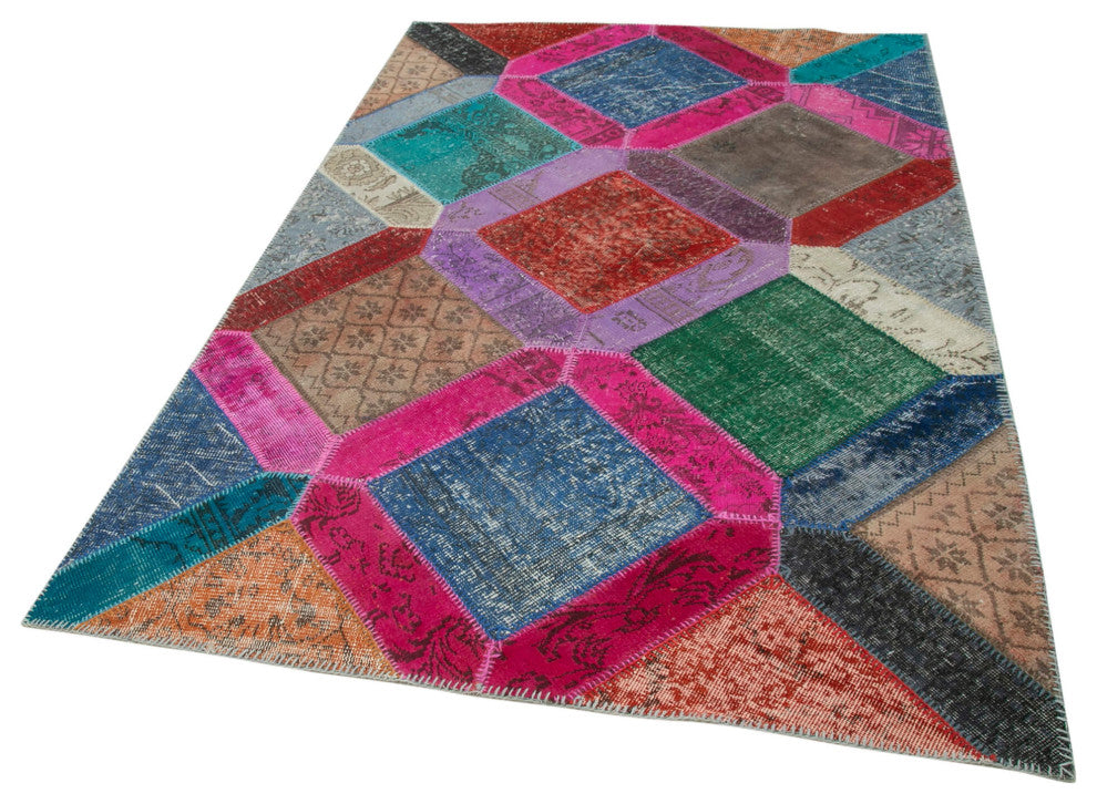 Rug N Carpet - Hand-Knotted Anatolian 5' 3" x 8' 0" Antique Patchwork Area Rug