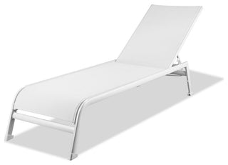 Sunset Indoor/Outdoor Lounge Chaise, White
