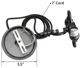 16" W 2 Light Pendant Textured Oatmeal Shade with Diffuser, Black Cord