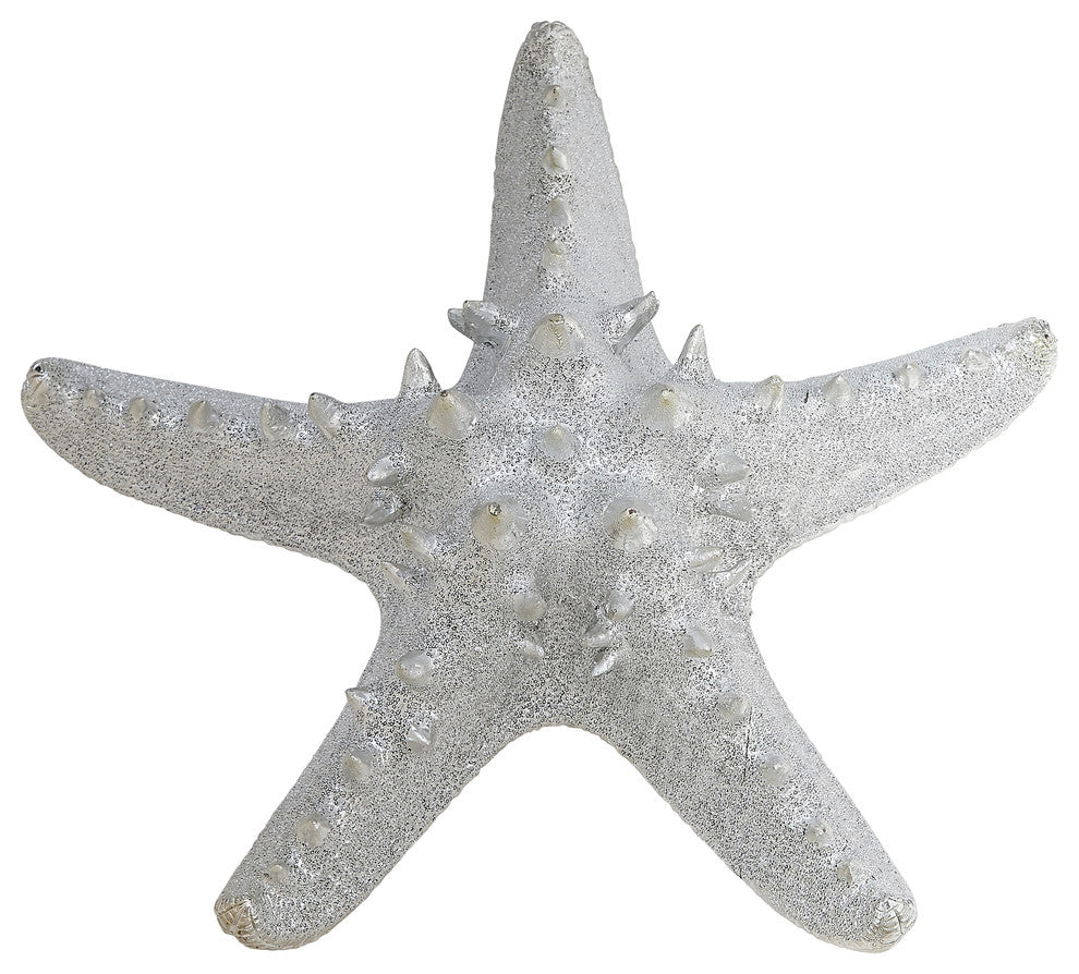 Metallic Giant Knobby Starfish, 13", Silver