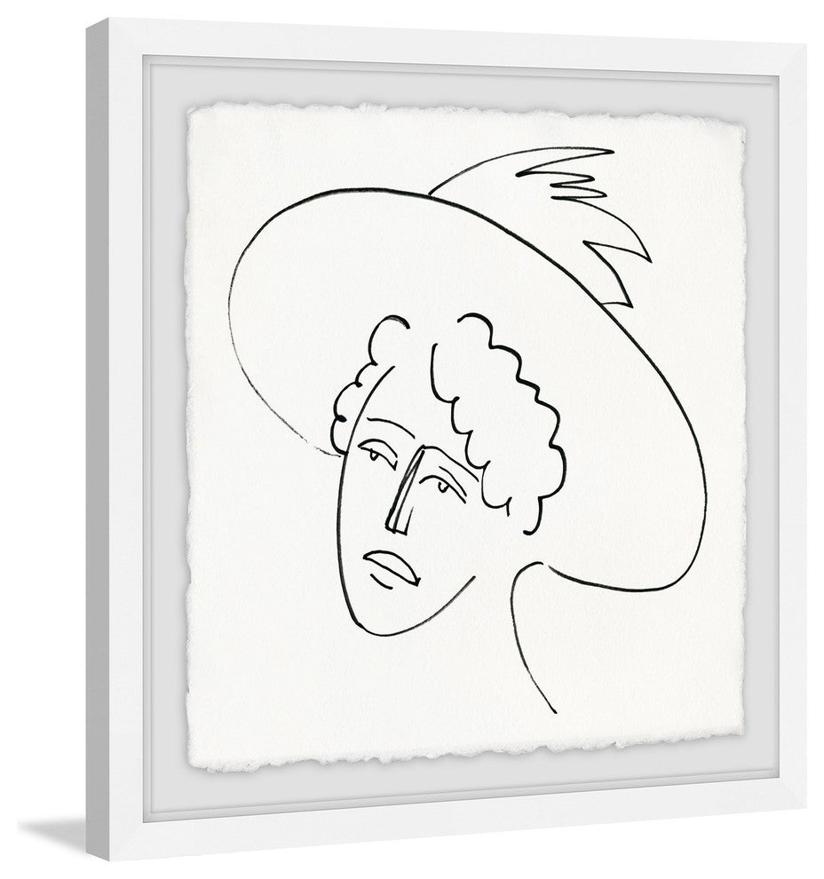 "Worried Face" Framed Painting Print, 32"x32"