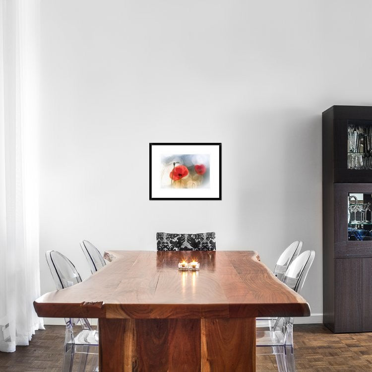 "Morning Poppies" Framed Digital Print by Steve Moore, 24"x19"