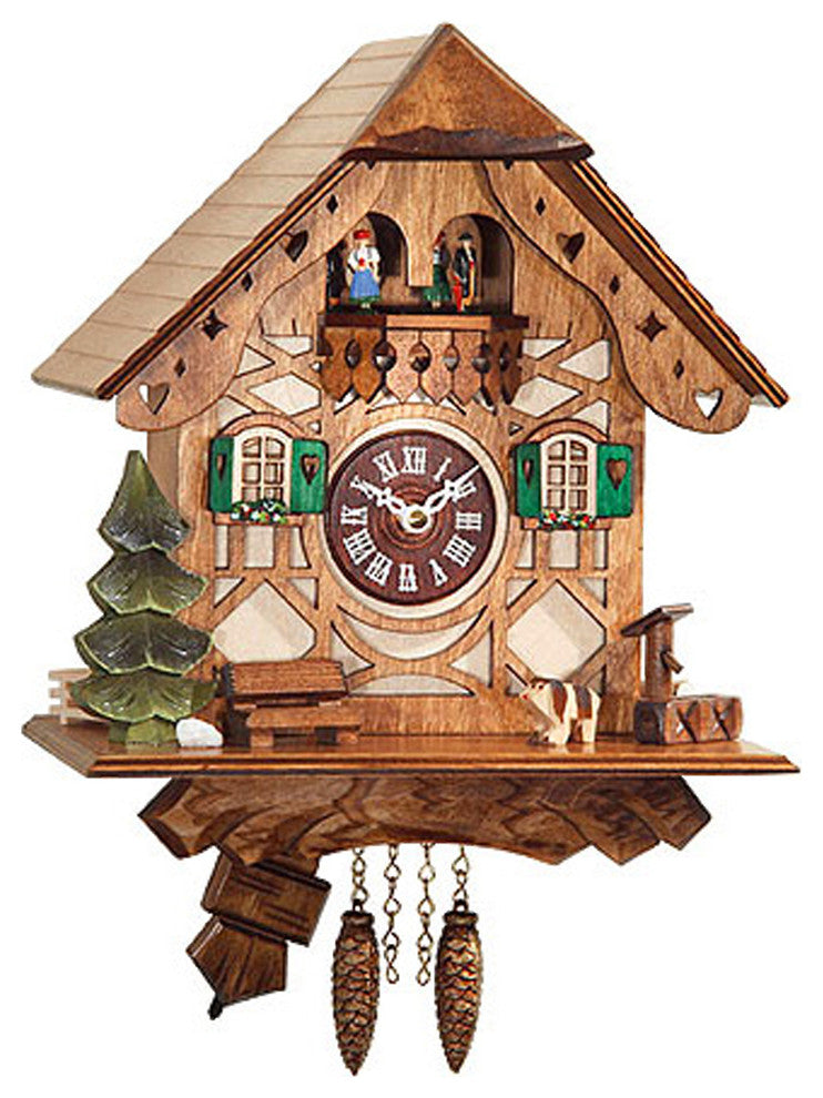 Natural Wood Engstler Clock With Music and Chimes