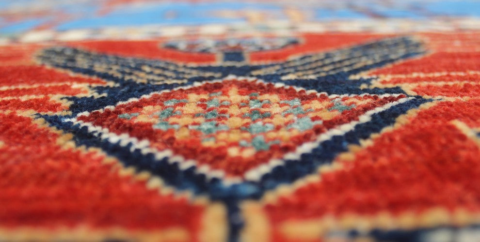 Aria Hafifa Blue/Rust Rug, 9'1x11'11