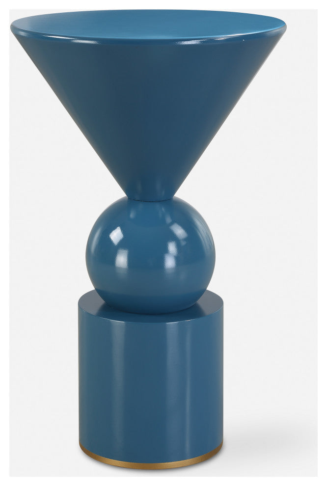 Uttermost - 22944 - Accent Table - Trig - Lustrous Blue