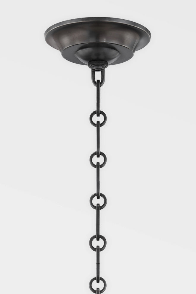 Sphere No. 3 1-Light Pendant, Large, Distressed Bronze, Clear Shade
