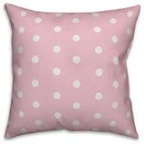 Pink Polka Dot Happy Easter Y'all 18x18 Spun Poly Pillow