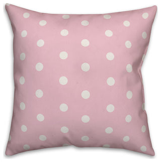 Pink Polka Dot Happy Easter Y'all 18x18 Spun Poly Pillow