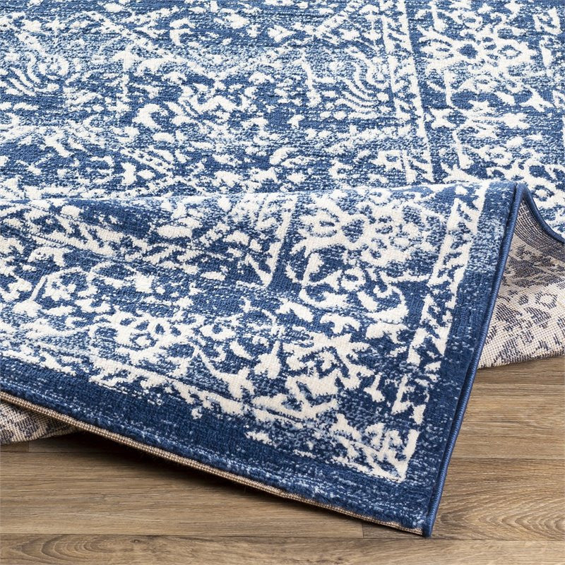 Surya Roma ROM-2301 9'x12'3" Rug, Navy/Denim/Cream