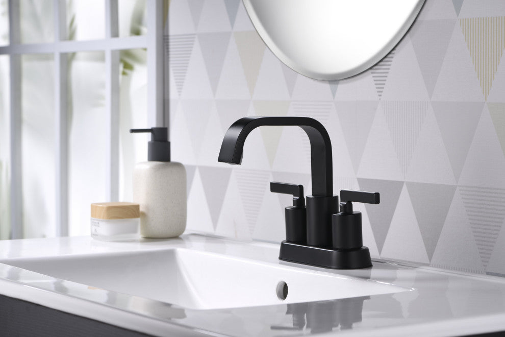 Ultra Faucets UF4681X Two-Handle Bathroom Faucet, Matte Black