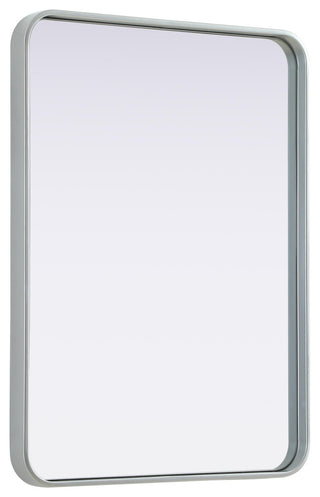 Home Living Contour Metal Rectangle Mirror 24x32, Silver