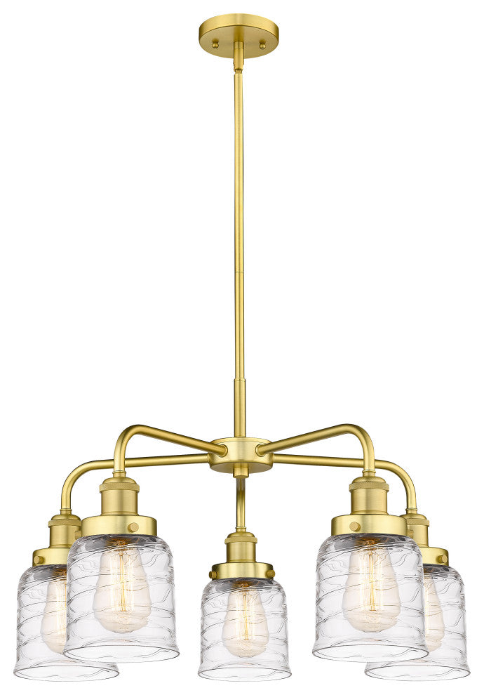 Innovations Cone 5 23" Chandelier Satin Gold