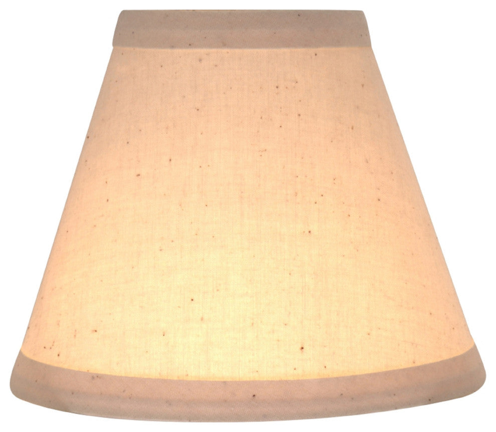 32118-9 Hardback Empire Chandelier Clip On Lamp Shade Off White Cotton 3"x6"x5"