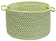Colonial Mills Basket Outdoor Houndstooth Tweed  Lime Round