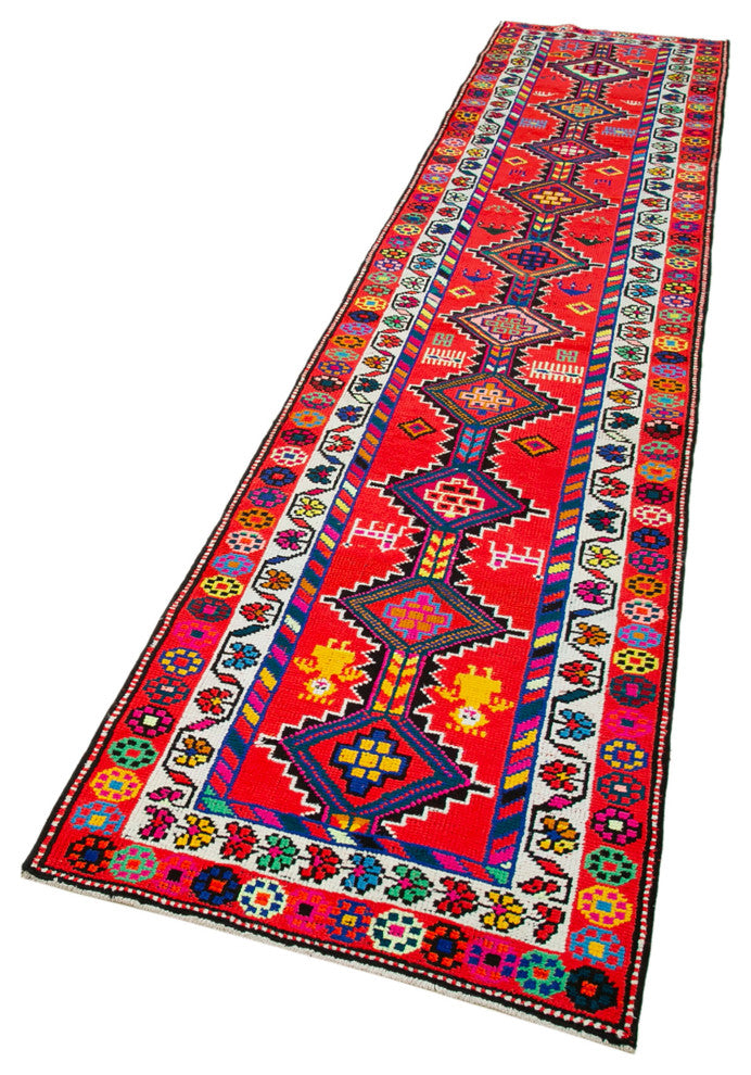 Rug N Carpet - Handmade Oriental 2' 9" x 12' 8" One-of-a-Kind Runner Rug