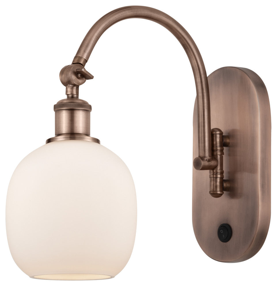 Innovations 518-1W-AC-G101-LED 1-Light Sconce, Antique Copper