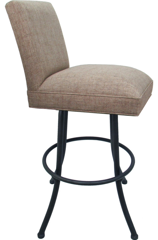 Swivel Metal Counter, Bar or Extra Tall Stool - Sommerville on Noam Base, Basin Beige - Gray, 34"