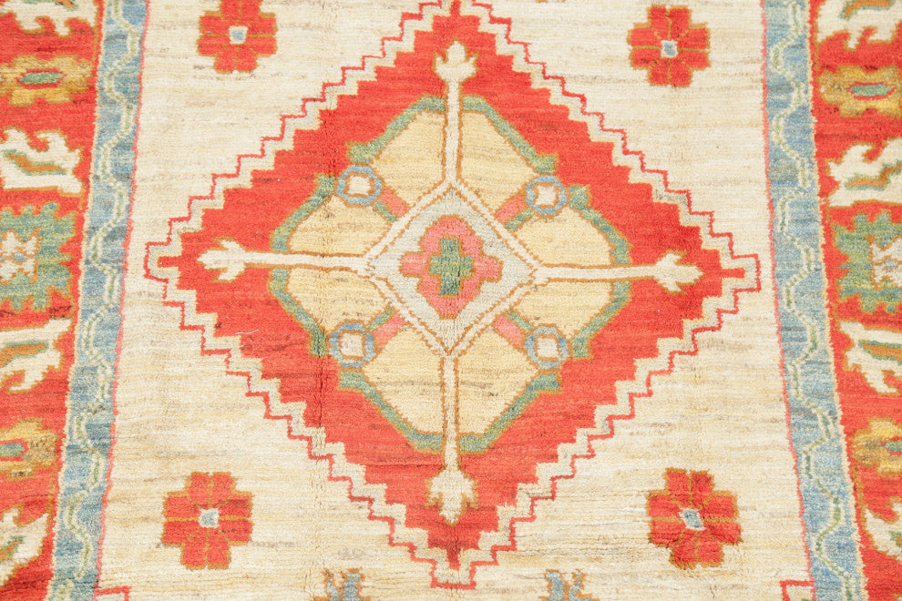 Oushak Oriental Traditional Hand-Knotted Turkish Area Rug, Beige, 9'2"x5'8
